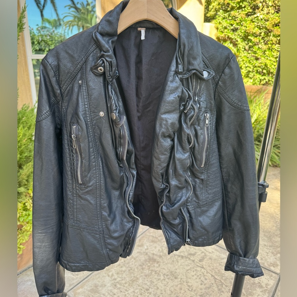 Free People Vegan Leather Jacket | Size 10